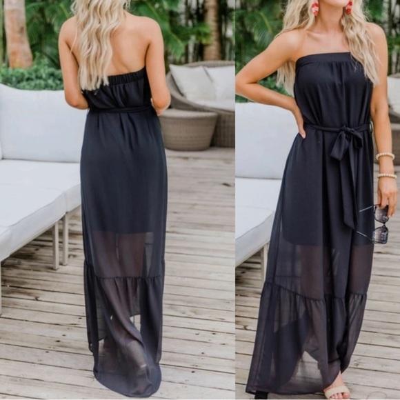 Pink Lily Dresses & Skirts - Pink Lily | NWT✨ Black maxi dress size Medium